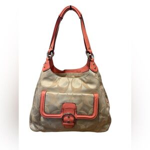 Coach Campbell 2013 Signature Hobo Shoulder Bag